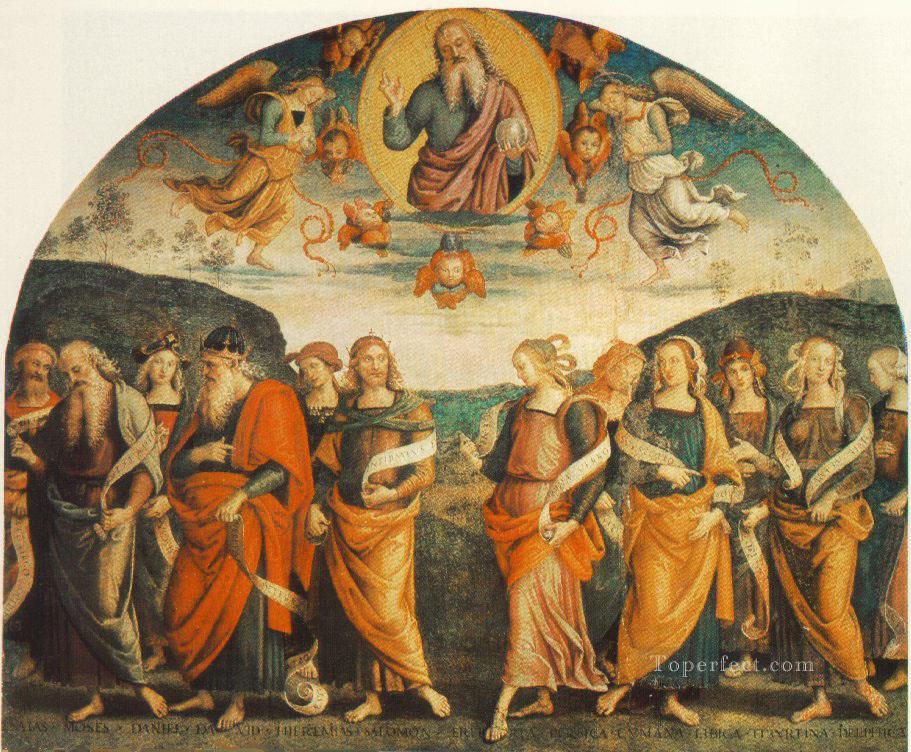 The Almighty with Prophets and Sybils Renaissance Pietro Perugino Oil Paintings